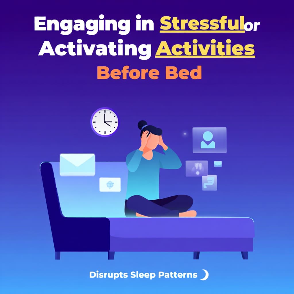 Engaging in Stressful or Activating Activities Before Bed